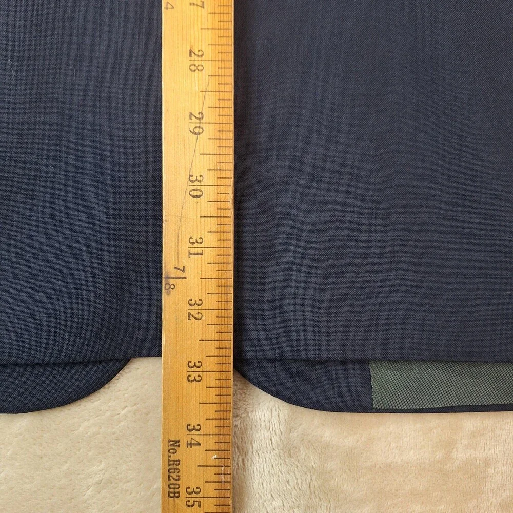 Oscar De La Renta Blazer Mens 46 Regular Blue Ventless 2 Button Gold Buttons